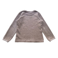 Pull velours beige - 6/8 ans