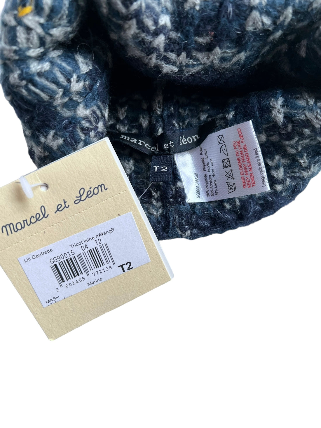 Bonnet jacquard marine - 12 mois