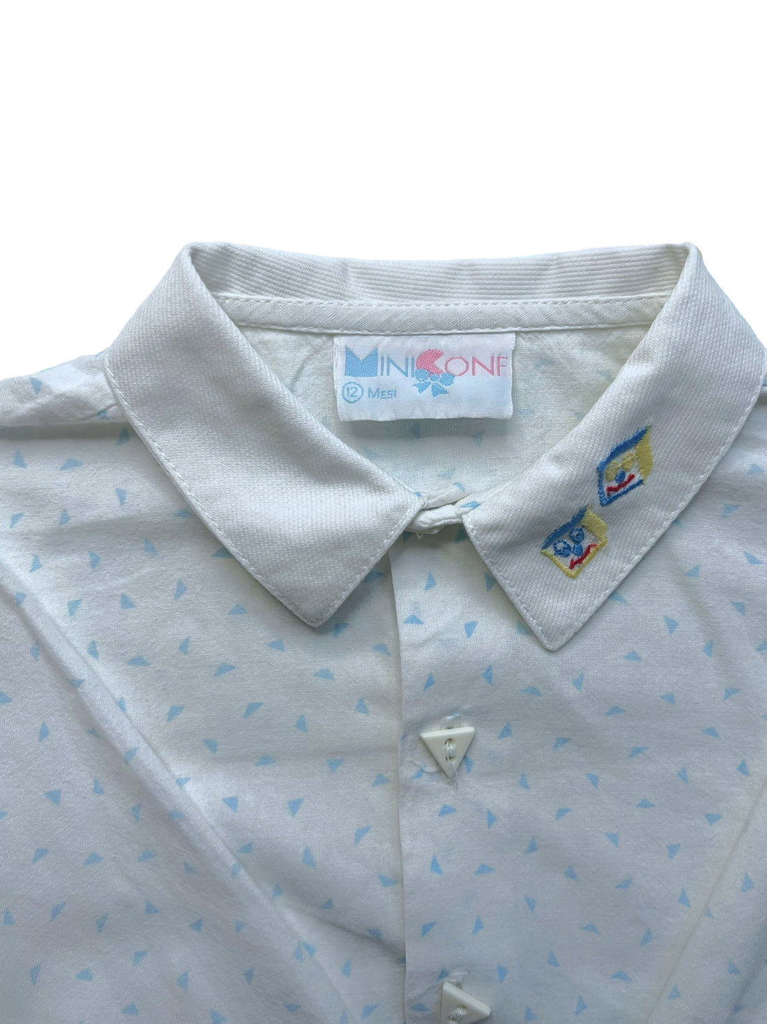 Chemise géométrique brodée – 12 mois