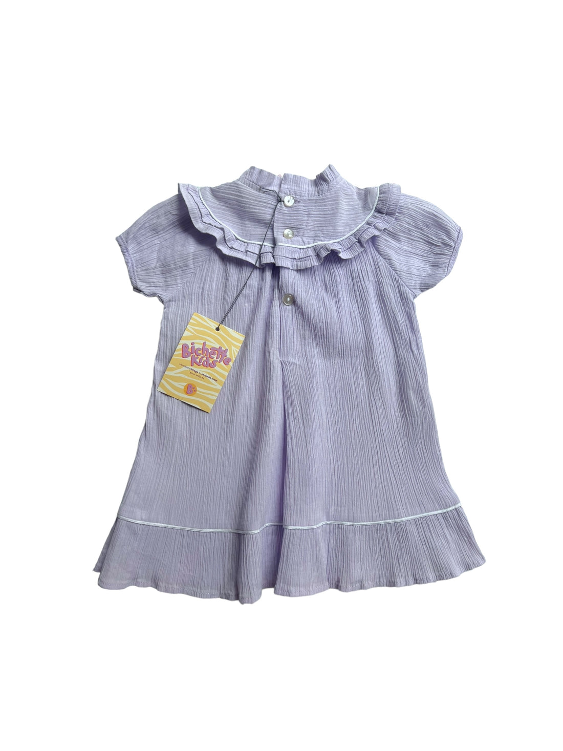 Robe plissée mauve - 12 mois