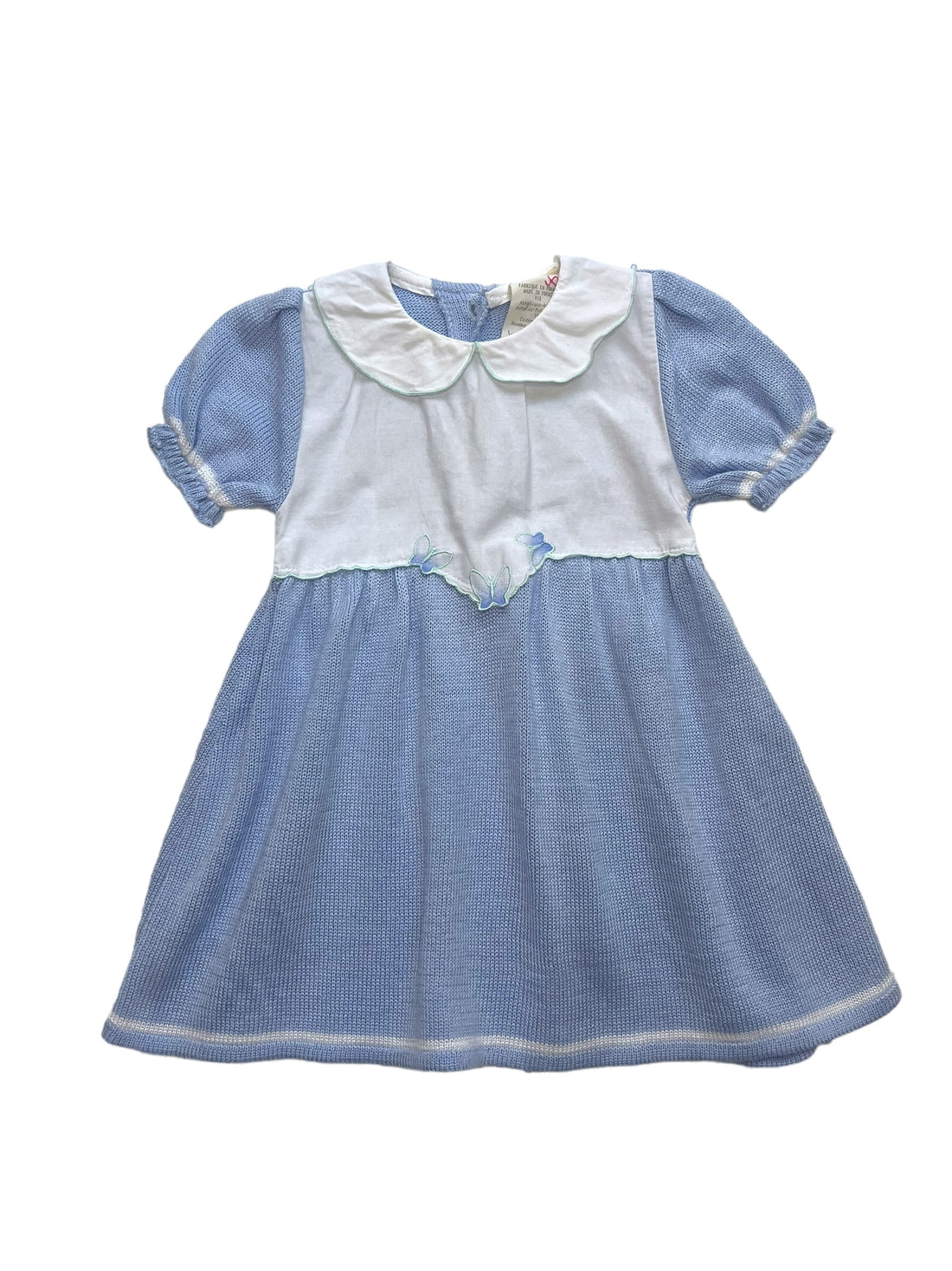 Robe tricot bleue – 12 mois