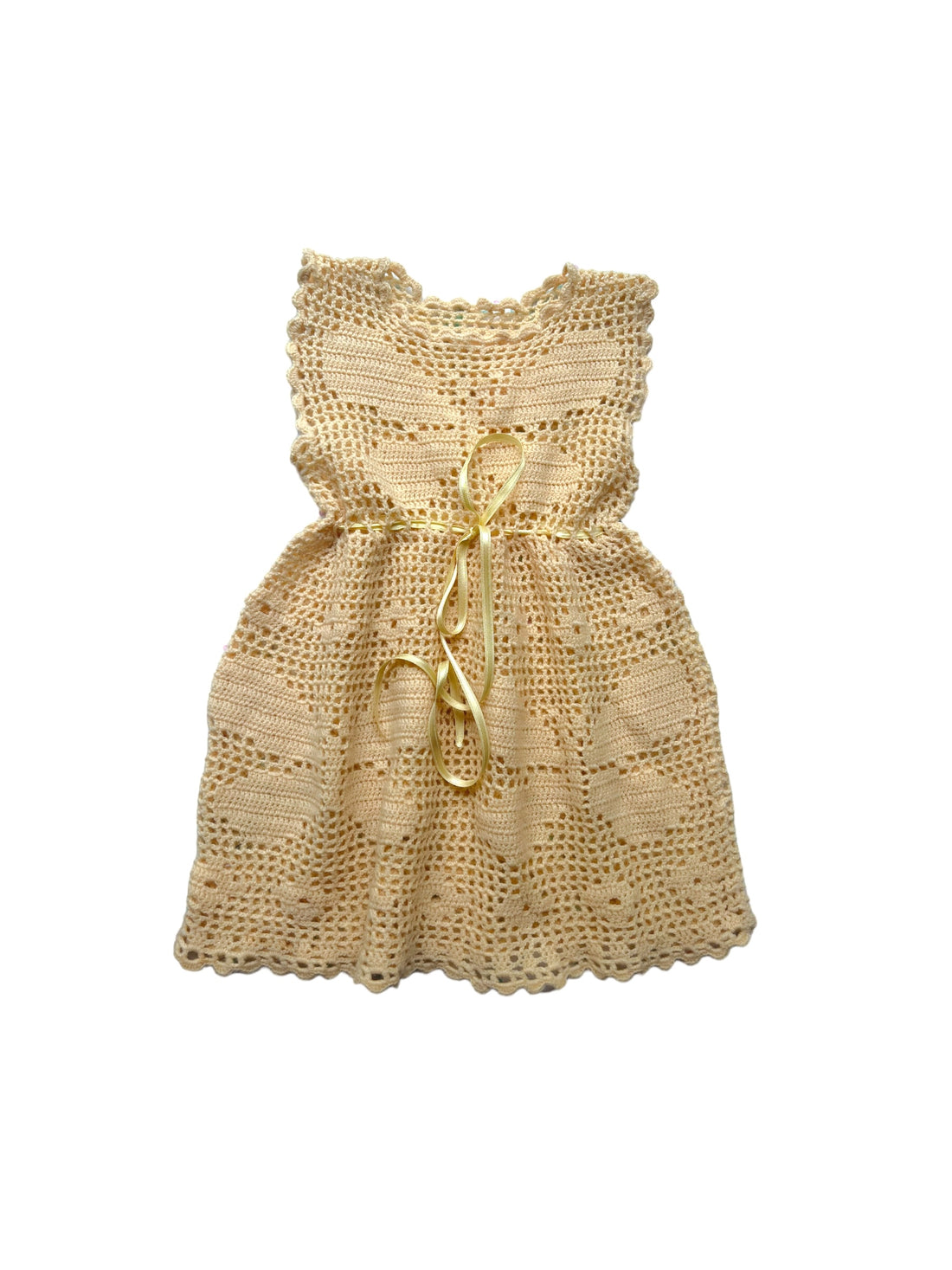 Robe crochet jaune – 12/18 mois