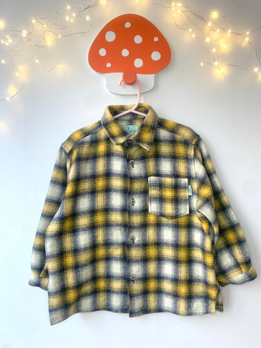 Chemise à carreaux jaune - 5 ans