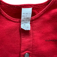 Gilet molleton rouge - 6 mois