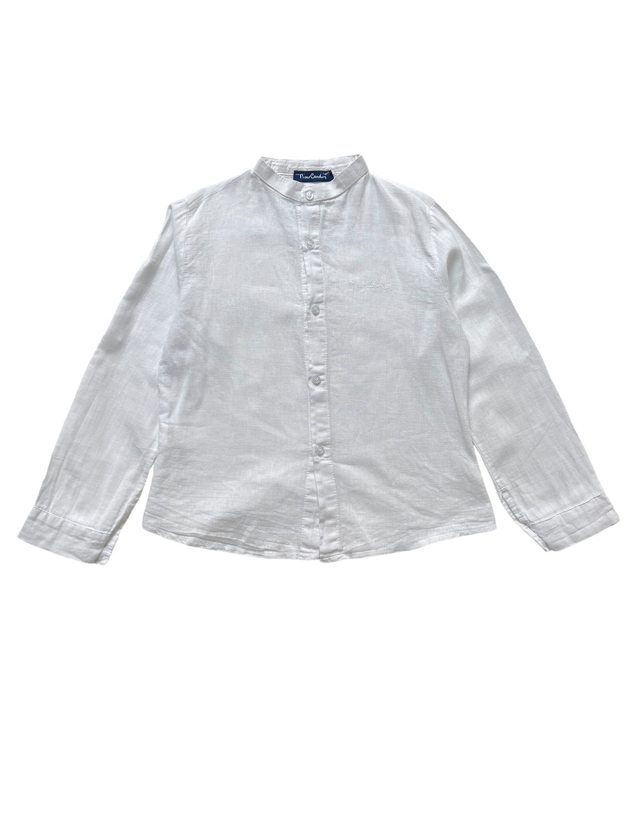 Chemise lin/coton blanche - 7 ans