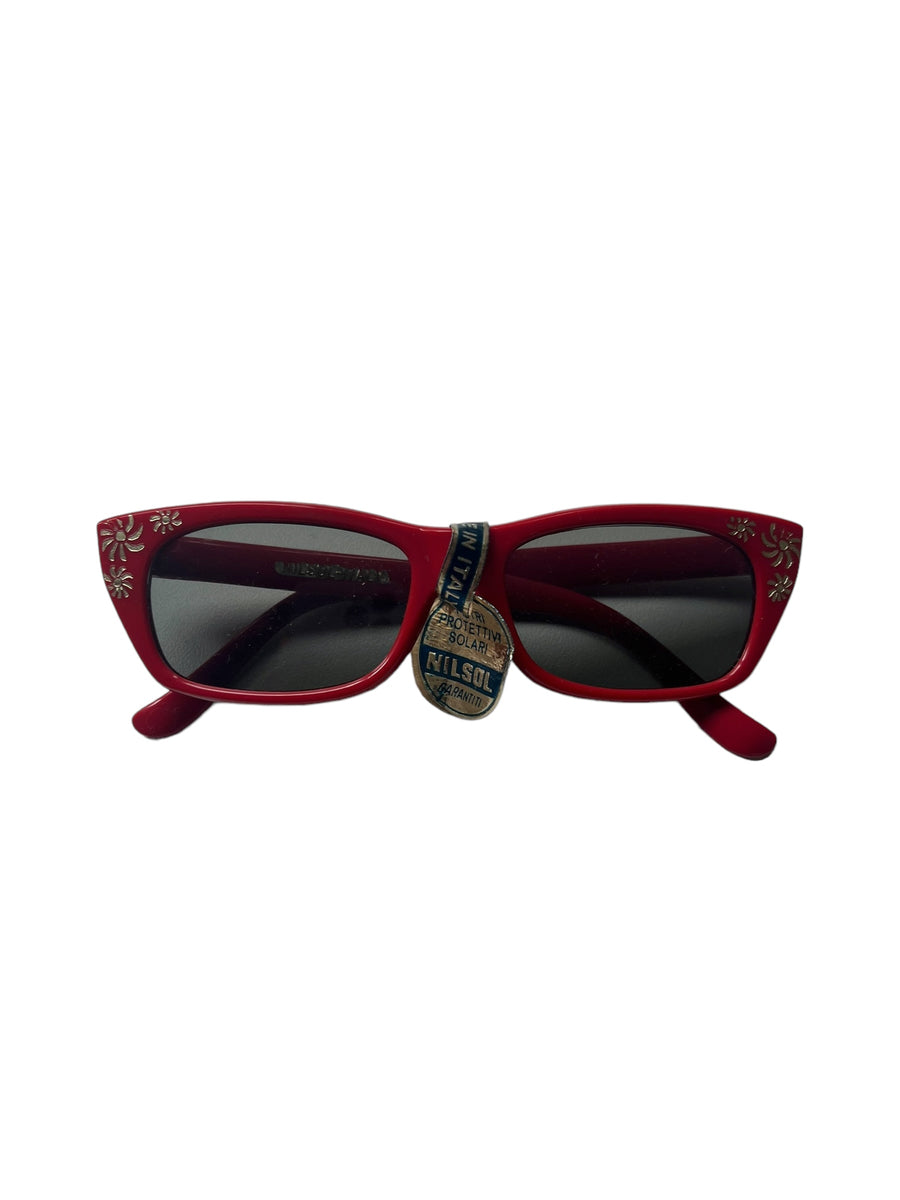 Lunettes rectangulaires rouge - 3/4 ans