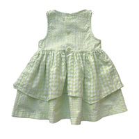 Robe vintage vichy vert - 9/12 mois