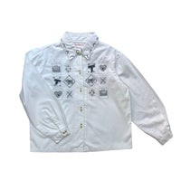 Chemise broderies grises - 6 ans