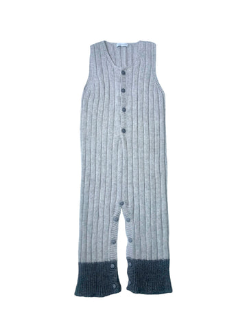 Combi tricot grise - 12/18 mois