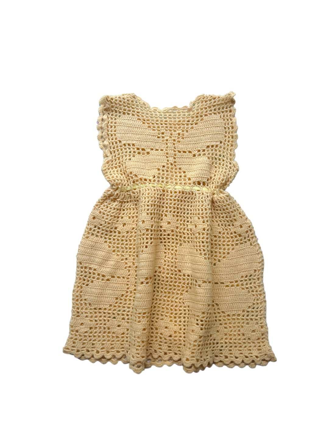 Robe crochet jaune – 12/18 mois