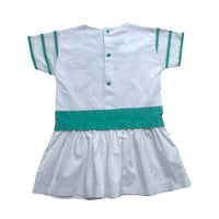 Robe marinière blanc & vert - 3 ans