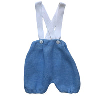 Ensemble tricot bleu col claudine - 3 mois