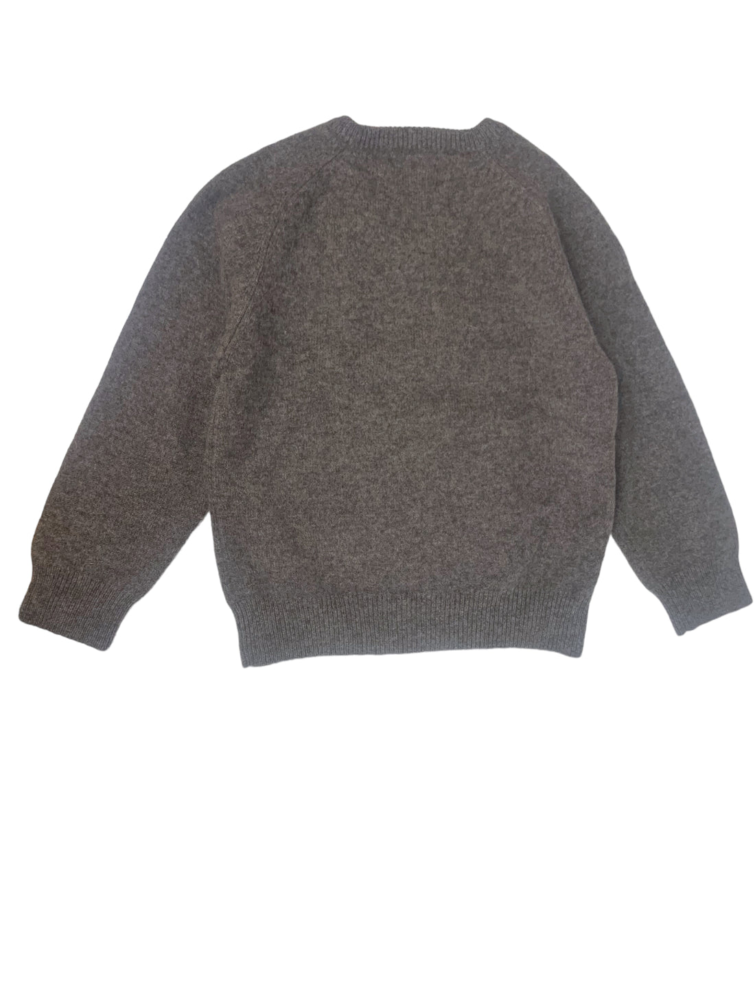 Pull col V laine gris - 4 ans