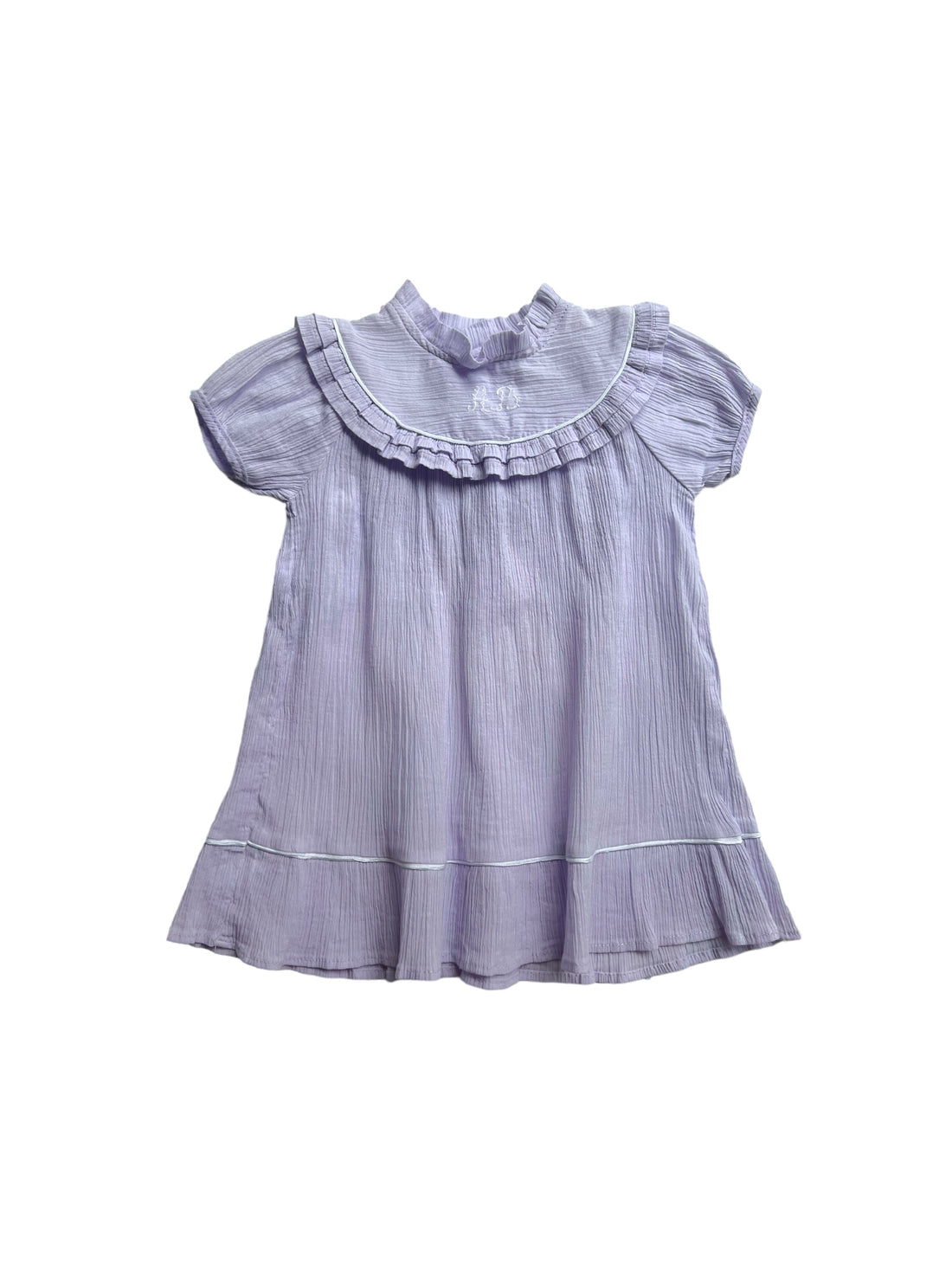 Robe plissée mauve - 12 mois