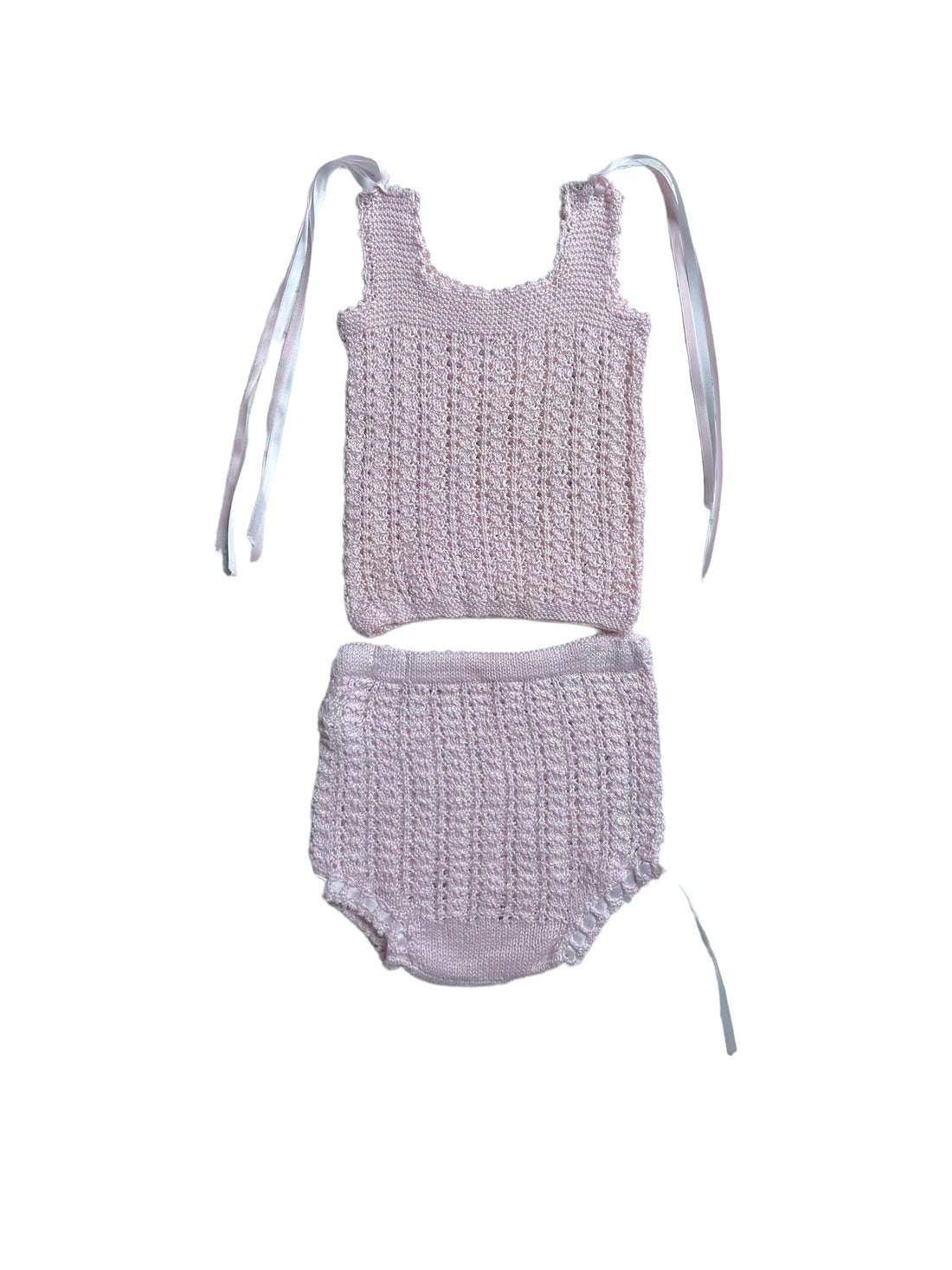 Ensemble crochet rose - 0/3 mois