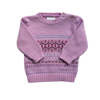 Pull jacquard lila - 6 mois