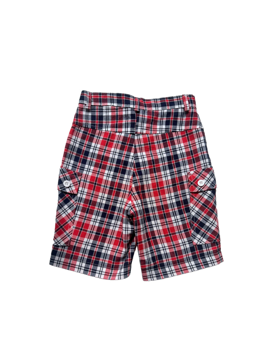 Short carreaux taille haute - 6/7 ans