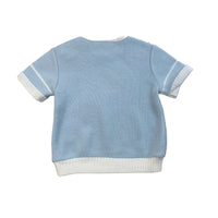 T-shirt tricot bleu - 12 mois