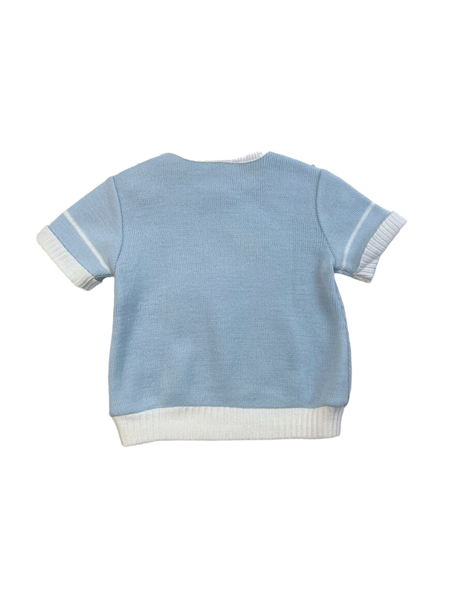 T-shirt tricot bleu - 12 mois