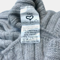 Combi tricot grise - 12/18 mois