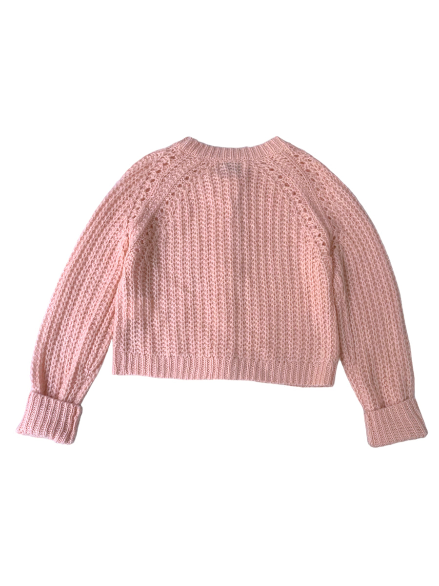 Gilet ajouré blush - 4/6 ans