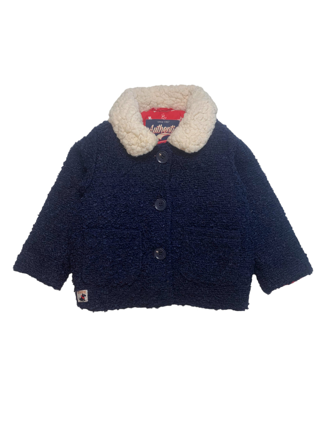 Veste en bouclette marine - 6 mois