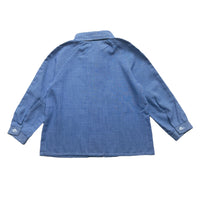 Chemise à carreaux bleue - 24 mois