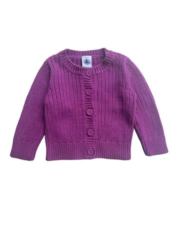 Gilet violet - 6 mois