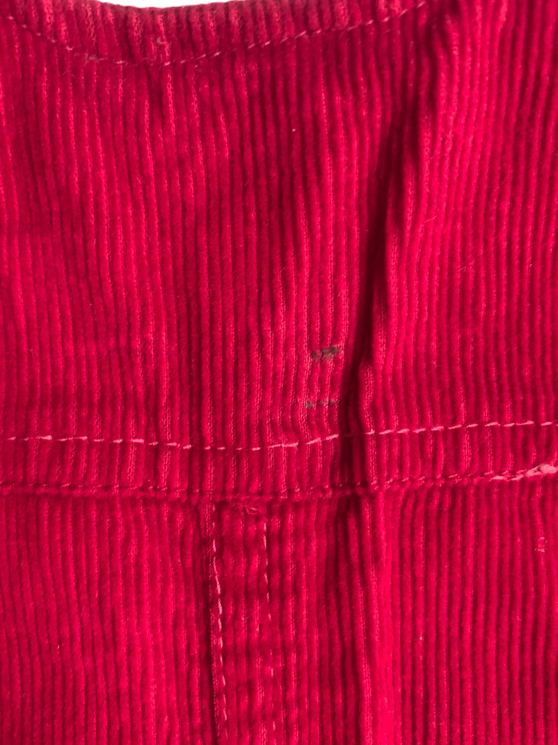 Robe velours brodée rouge - 9 mois