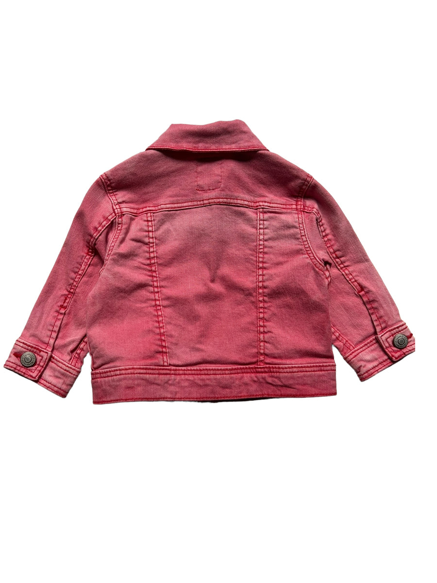 Veste jean rouge - 6 mois