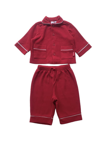 Pyjama polaire rouge - 3/6 mois