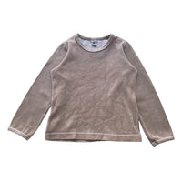 Pull velours beige - 6/8 ans