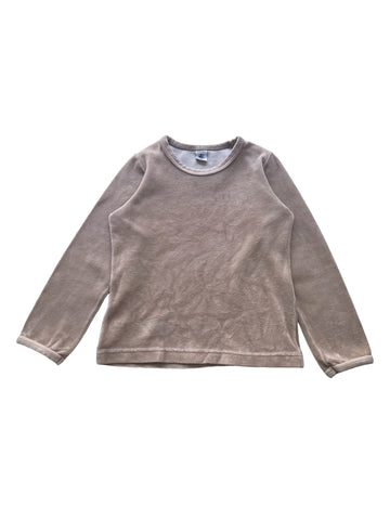 Pull velours beige - 6/8 ans