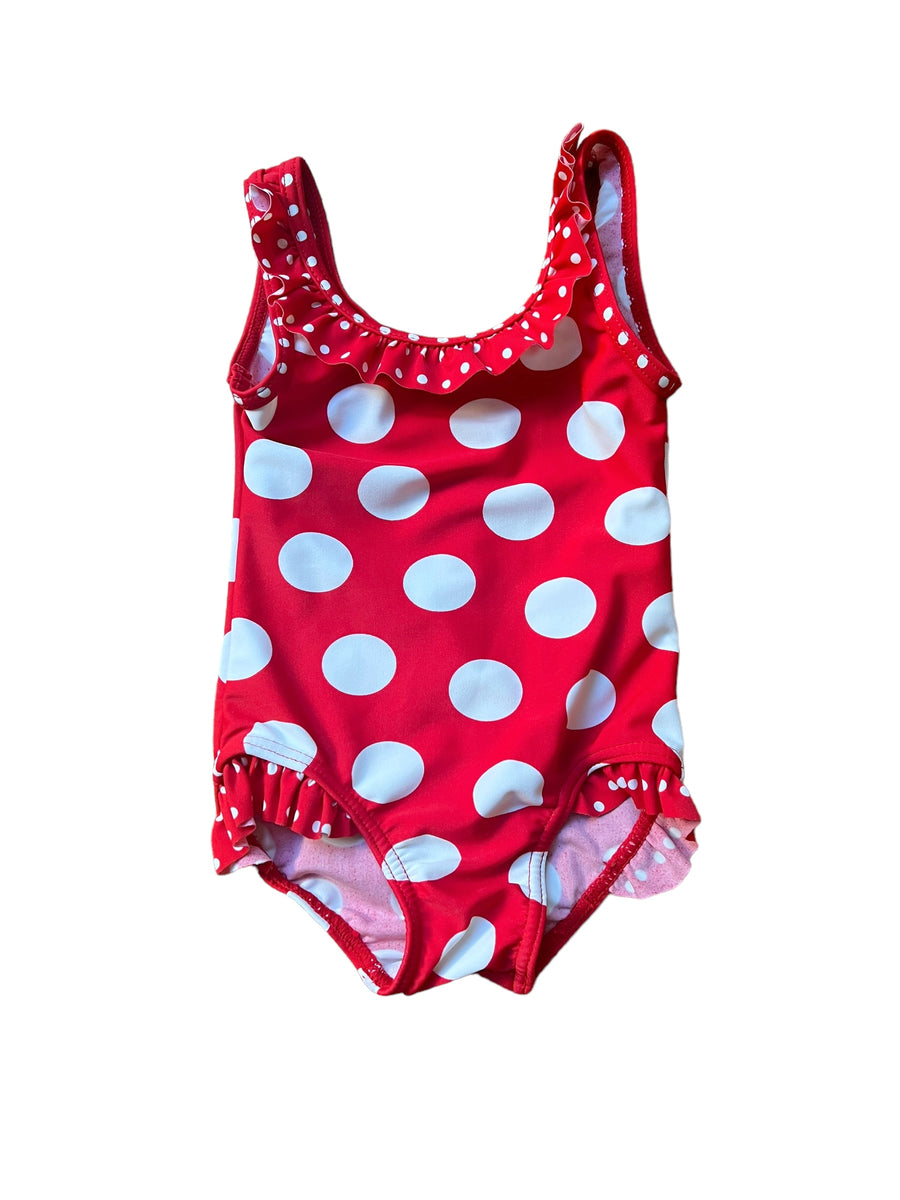 Maillot de bain pois rouge - 12 mois