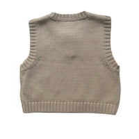 Pull sans manches beige - 9 mois