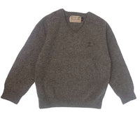 Pull col V laine gris - 4 ans