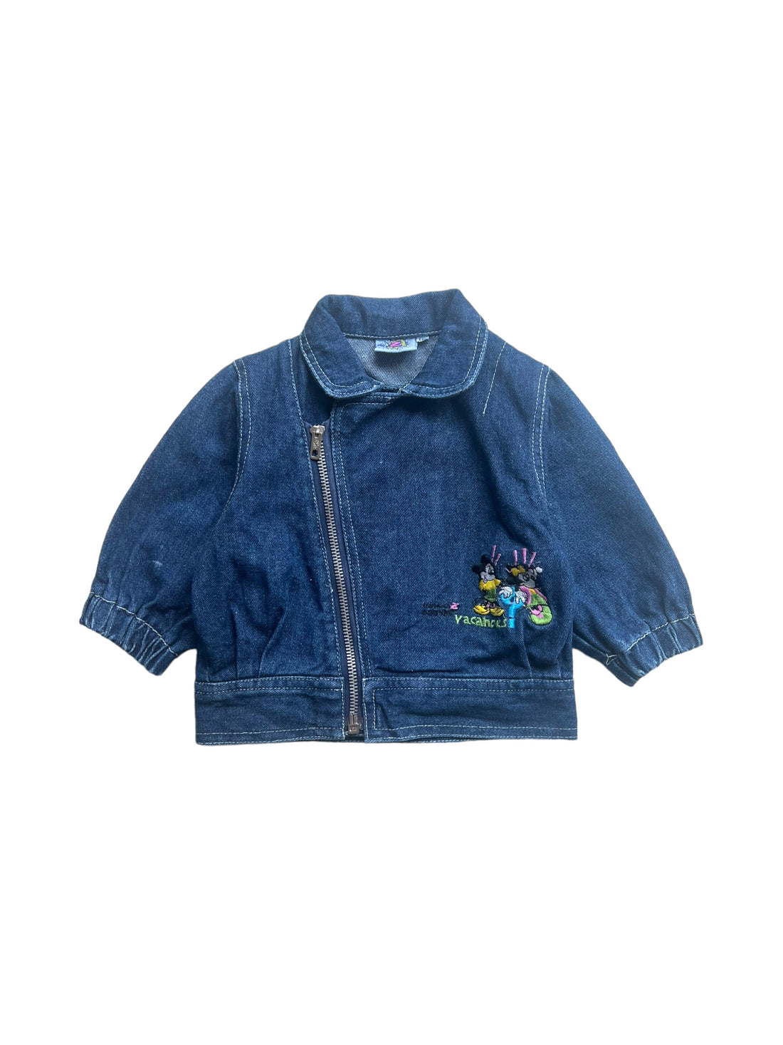 Veste en jean zippée Mickey - 6 mois