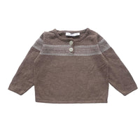 Pull montagnard beige foncé - 9 mois