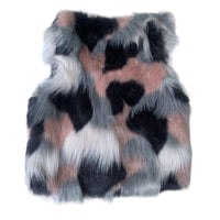 Gilet fausse fourrure multico - 6 ans