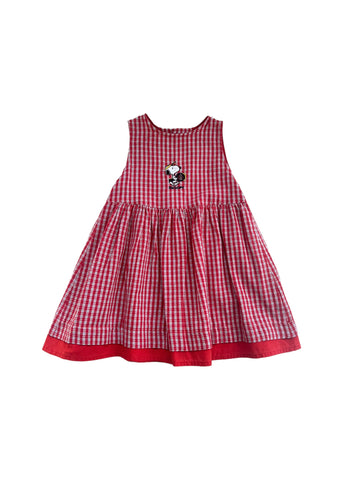 Robe carreaux Snoopy rouge - 18/24 mois