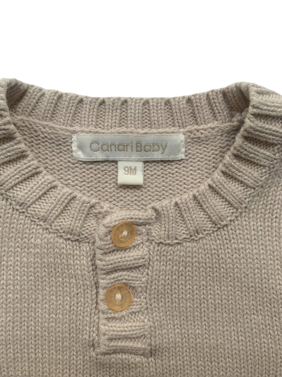 Pull sans manches beige - 9 mois