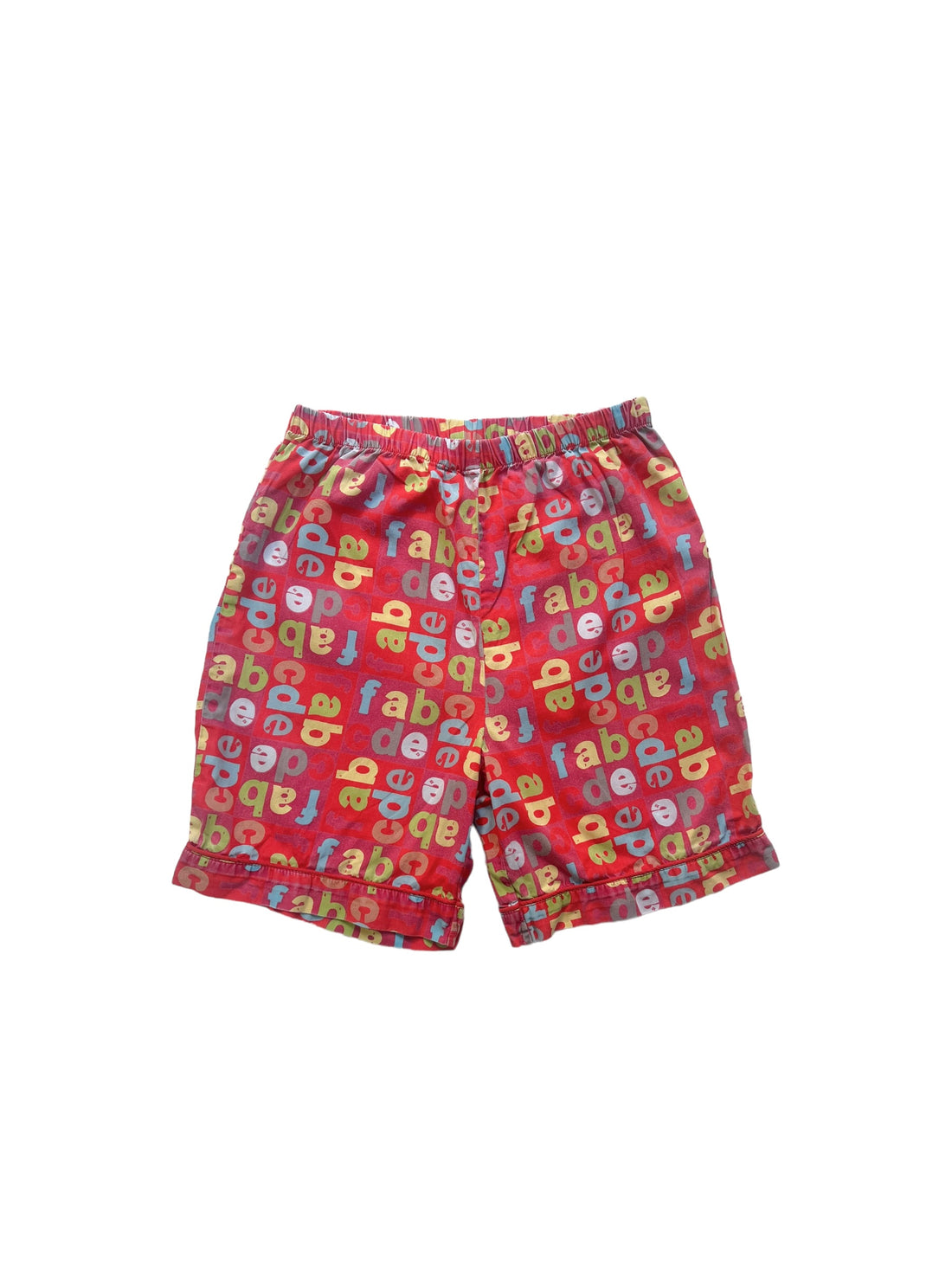 Short de pyjama alphabet rouge - 8 ans