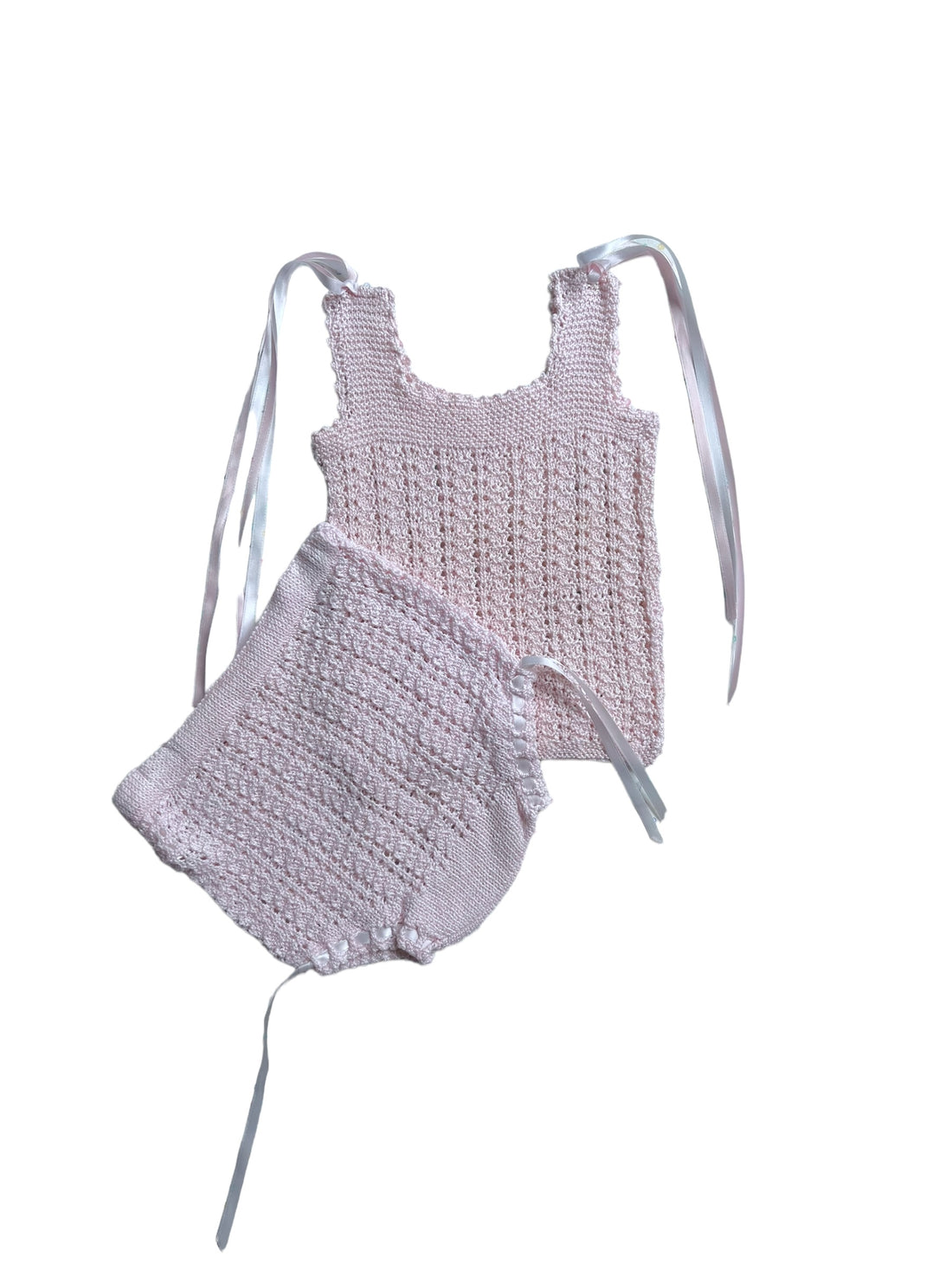 Ensemble crochet rose - 0/3 mois