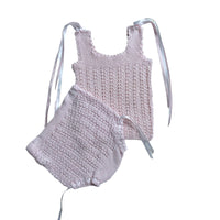 Ensemble crochet rose - 0/3 mois