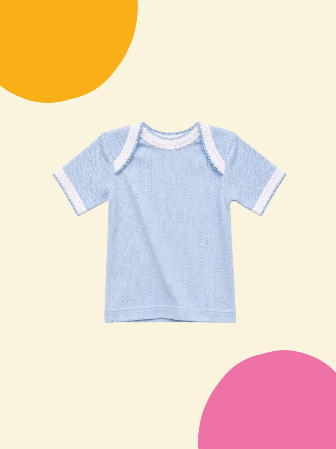 Maillot de corps court bleu - 3 mois