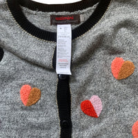 Gilet coeurs gris - 6 ans