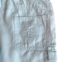 Pantalon à poches en coton et lin bleu ciel - 18 mois