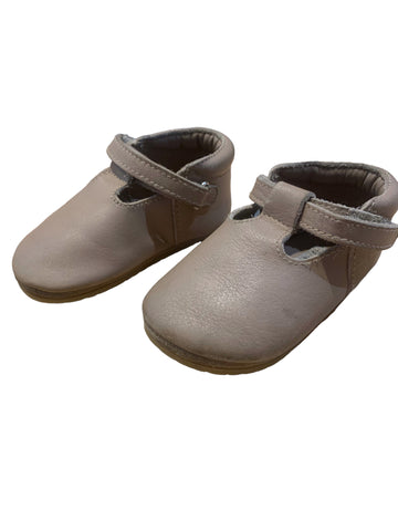 Chaussons babies cuir beige - 9/12 mois