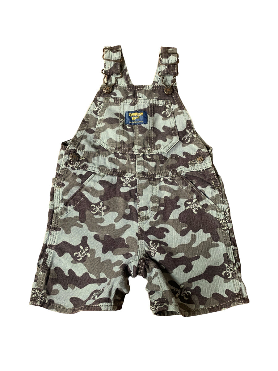 Salopette short camouflage - 12 mois