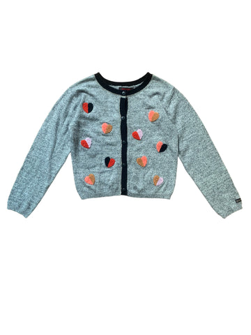 Gilet coeurs gris - 6 ans